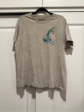 Bowery Supply Co. Men’s Lake Tahoe Fishing T Shirt, Large
